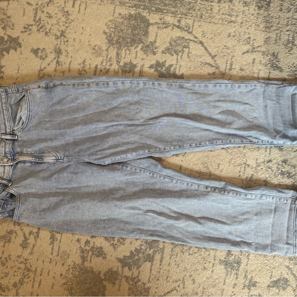 Light Blue Denim high rise straight